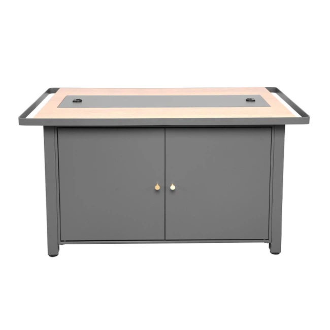 Outdoor Gas Fire Pit With Storage Cabinet